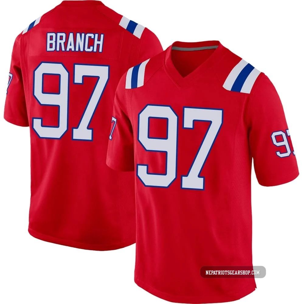 Alan Branch ＃97 New England Patriots Game Alternate Jersey - Youth Red