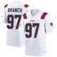 Alan Branch ＃97 New England Patriots Game Jersey - Youth White
