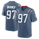 Alan Branch ＃97 New England Patriots Game Storm 2025 Rivalries Collection Jersey - Men's Blue