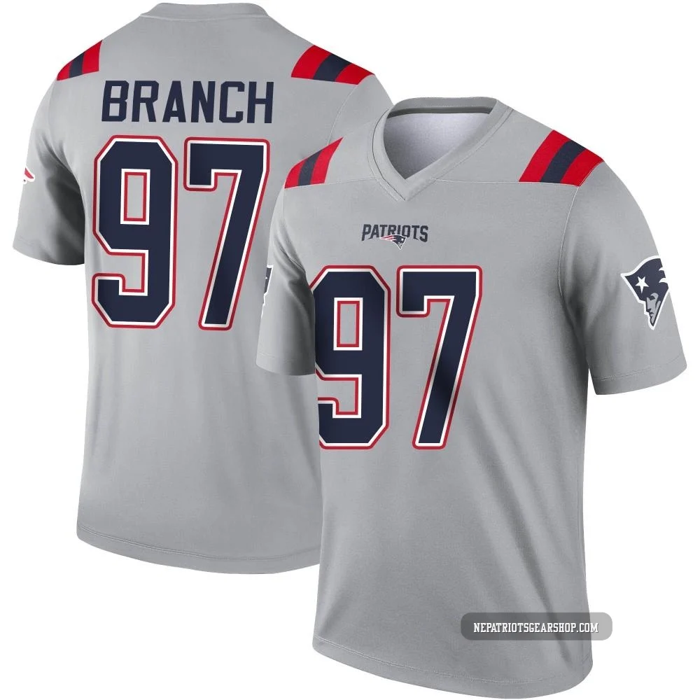 Alan Branch ＃97 New England Patriots Legend Inverted Jersey - Youth Gray