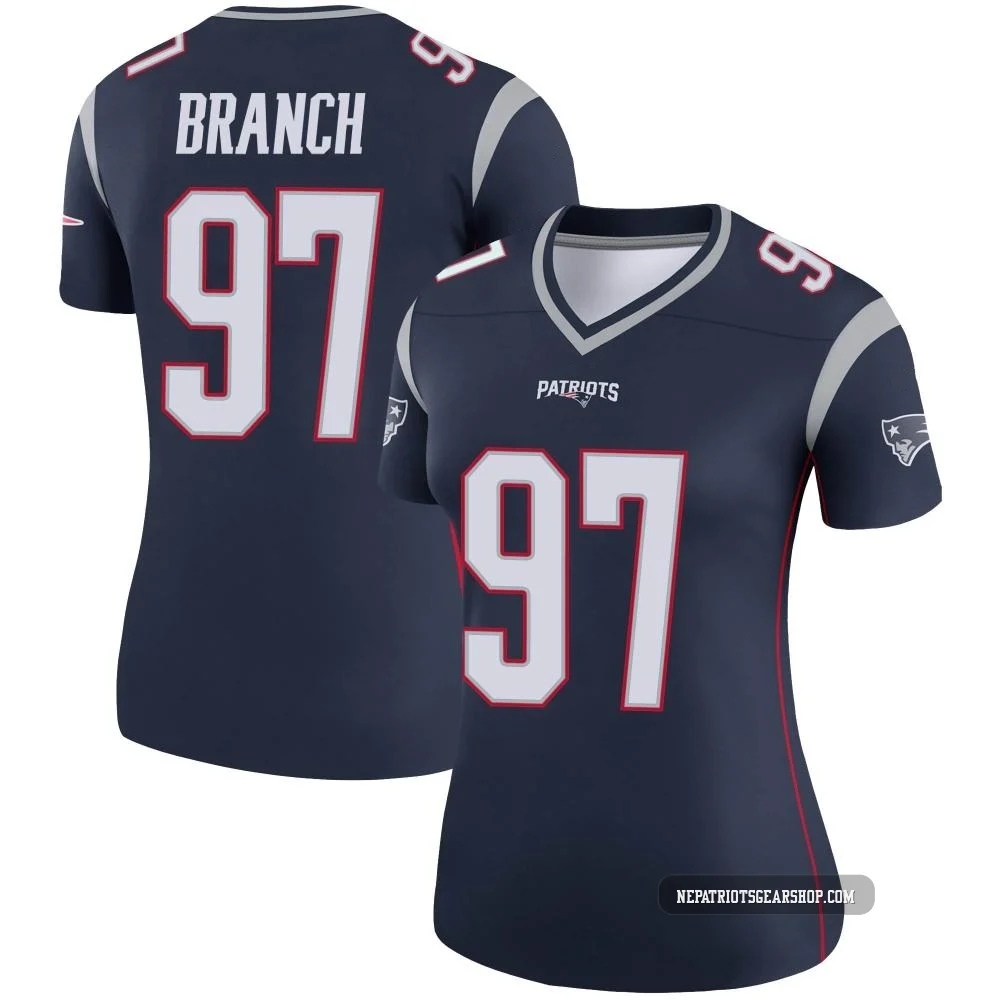 Alan Branch ＃97 New England Patriots Legend Jersey - Women's Navy