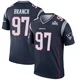 Alan Branch ＃97 New England Patriots Legend Super Bowl LX Patch Jersey - Men's Navy