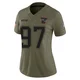 Alan Branch ＃97 New England Patriots Limited 2025 Salute to Service Jersey - Women's Olive