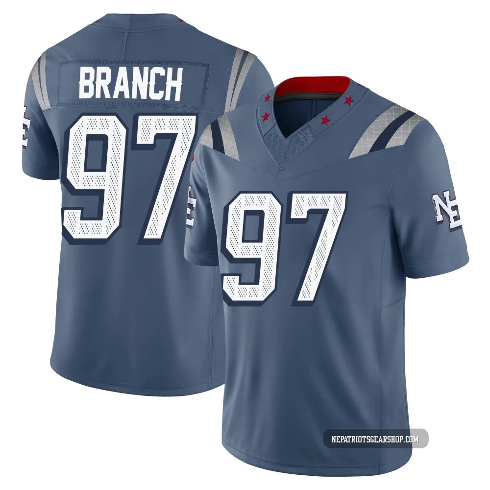 Alan Branch ＃97 New England Patriots Limited Storm 2025 Rivalries Collection Jersey - Men's Blue