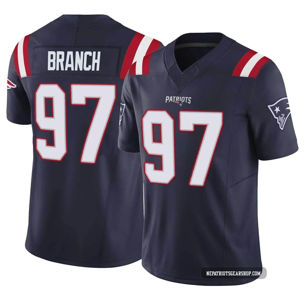 Alan Branch ＃97 New England Patriots Limited Vapor F.U.S.E. Jersey - Men's Navy