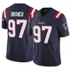 Alan Branch ＃97 New England Patriots Limited Vapor F.U.S.E. Jersey - Men's Navy