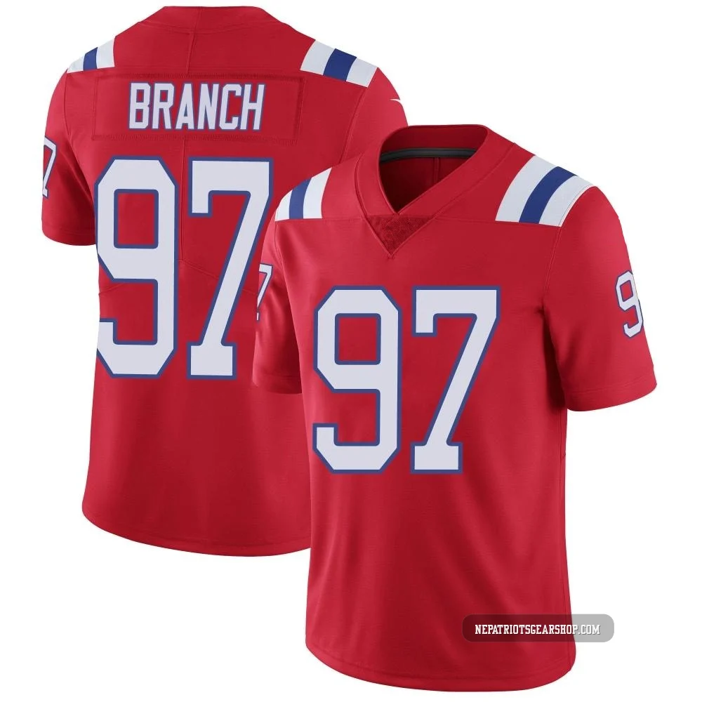 Alan Branch ＃97 New England Patriots Limited Vapor Untouchable Alternate Jersey - Youth Red