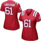 Alec Lindstrom ＃61 New England Patriots Game Alternate Jersey - Women's Red