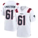 Alec Lindstrom ＃61 New England Patriots Game Jersey - Youth White