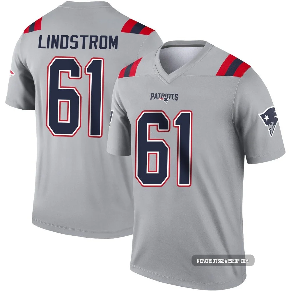 Alec Lindstrom ＃61 New England Patriots Legend Inverted Jersey - Men's Gray