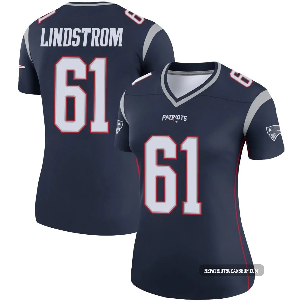 Alec Lindstrom ＃61 New England Patriots Legend Jersey - Women's Navy