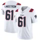 Alec Lindstrom ＃61 New England Patriots Limited Vapor Untouchable Jersey - Men's White