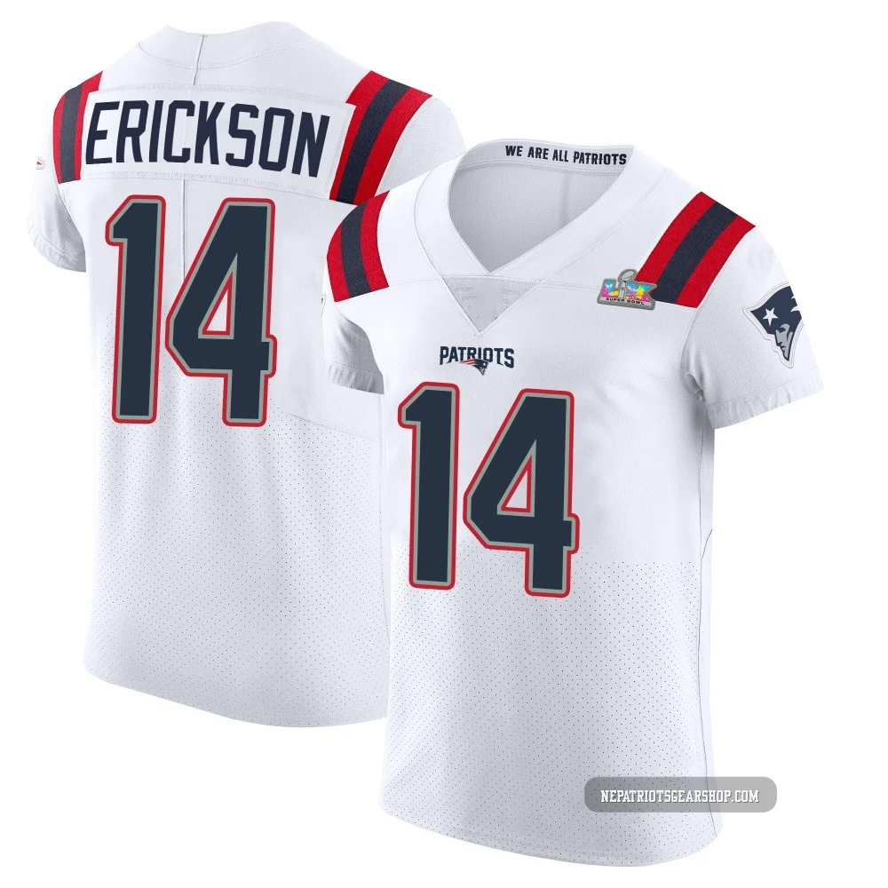 Alex Erickson ＃14 New England Patriots Elite Vapor Untouchable Super Bowl LX Patch Jersey - Men's White