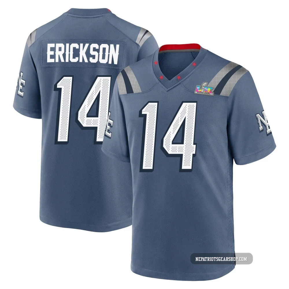 Alex Erickson ＃14 New England Patriots Game Storm 2025 Rivalries Collection Super Bowl LX Patch Jersey - Men's Blue