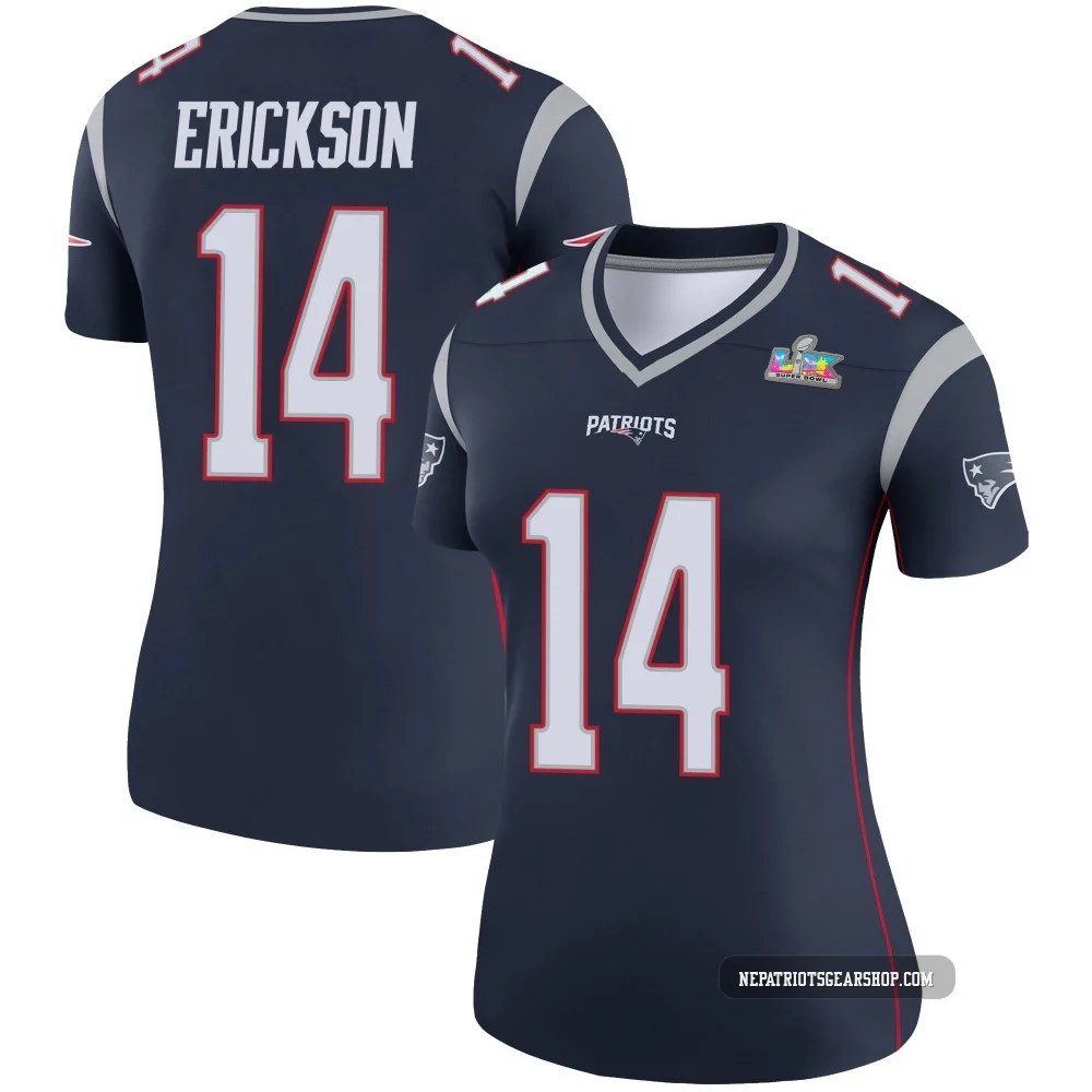 Alex Erickson ＃14 New England Patriots Legend Super Bowl LX Patch Jersey - Women's Navy