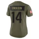 Alex Erickson ＃14 New England Patriots Limited 2025 Salute to Service Jersey - Women's Olive