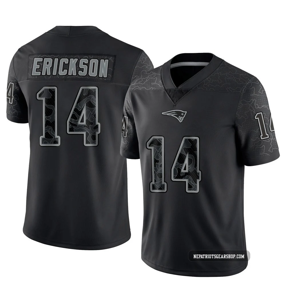 Alex Erickson ＃14 New England Patriots Limited Reflective Jersey - Youth Black