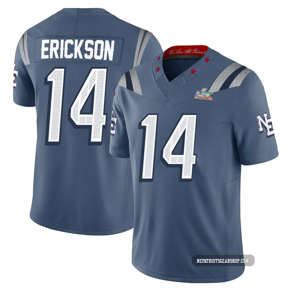 Alex Erickson ＃14 New England Patriots Limited Storm 2025 Rivalries Collection Super Bowl LX Patch Jersey - Youth Blue