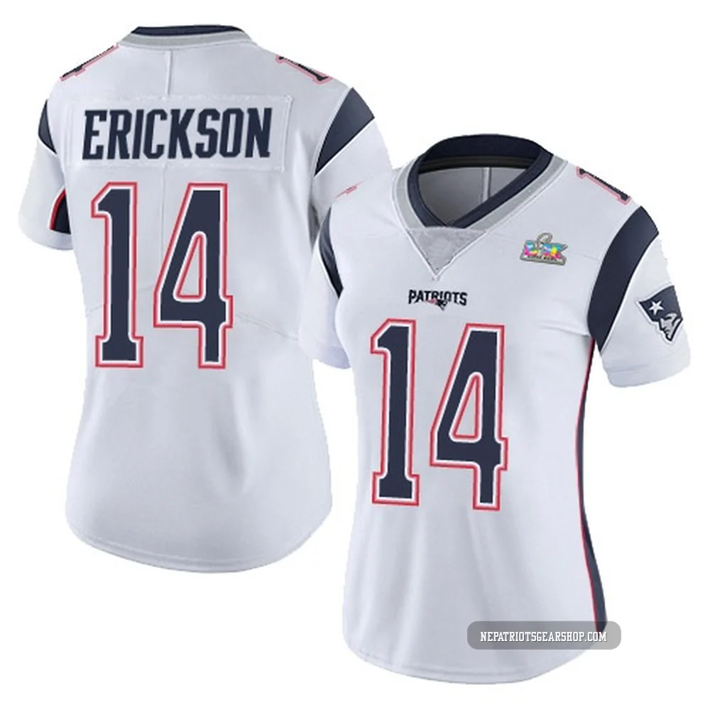 Alex Erickson ＃14 New England Patriots Limited Vapor Untouchable Super Bowl LX Patch Jersey - Women's White