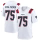 Alijah Vera-Tucker ＃75 New England Patriots Game Jersey - Youth White