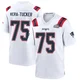 Alijah Vera-Tucker ＃75 New England Patriots Game Super Bowl LX Patch Jersey - Men's White