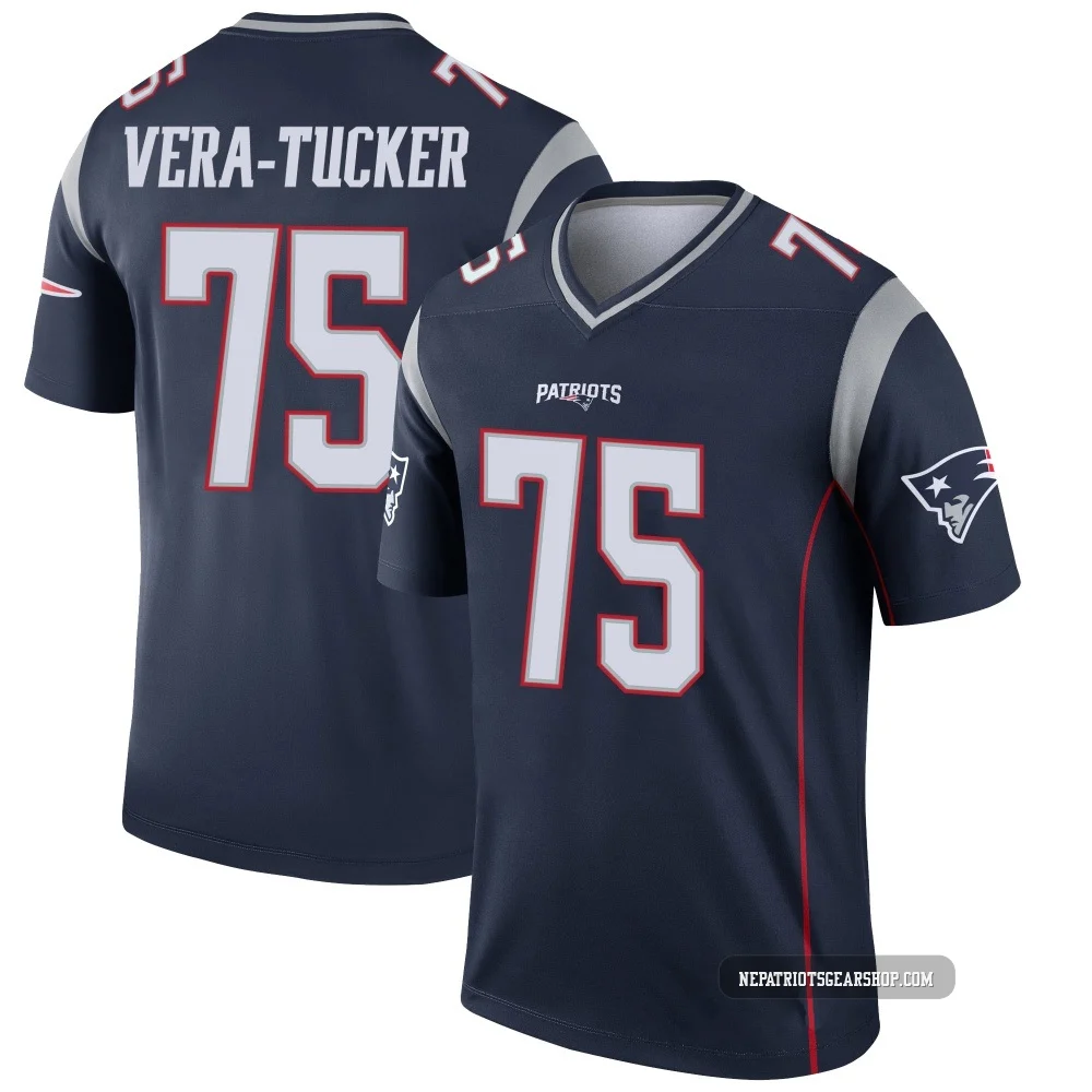 Alijah Vera-Tucker ＃75 New England Patriots Legend Jersey - Men's Navy