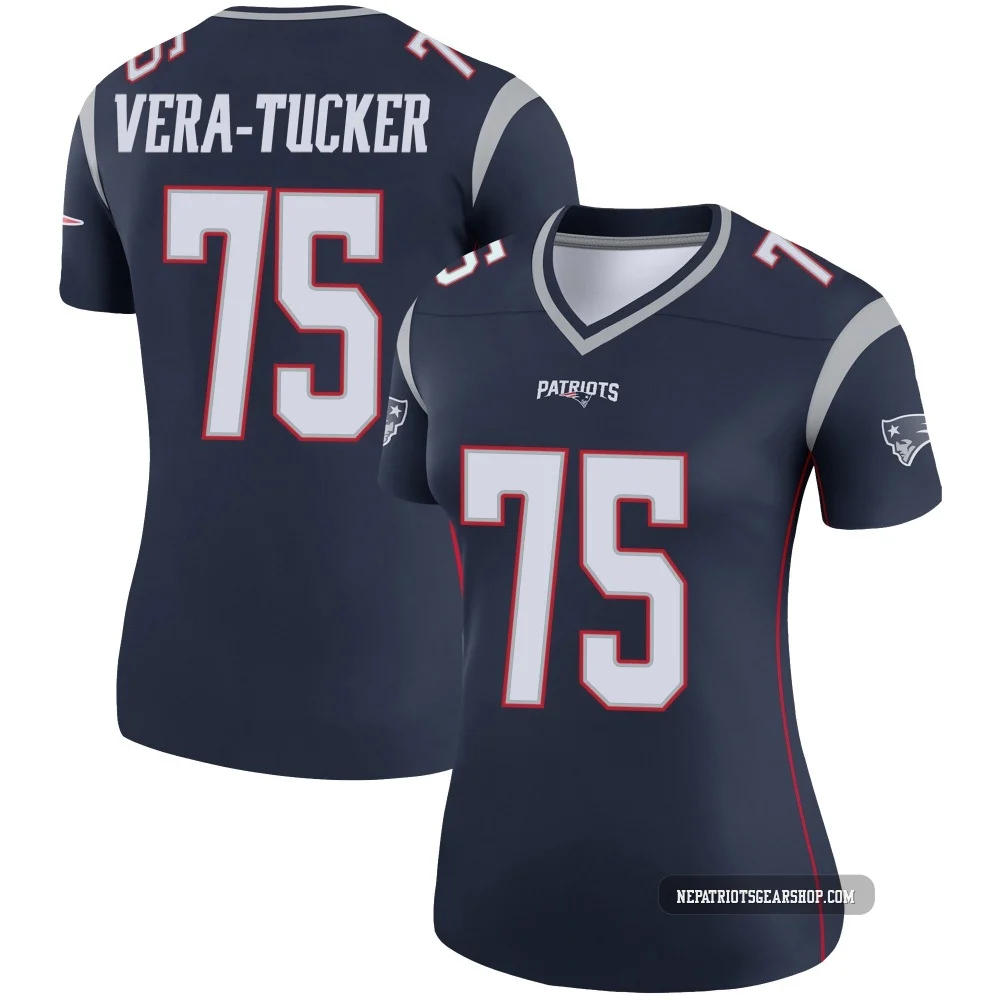 Alijah Vera-Tucker ＃75 New England Patriots Legend Jersey - Women's Navy
