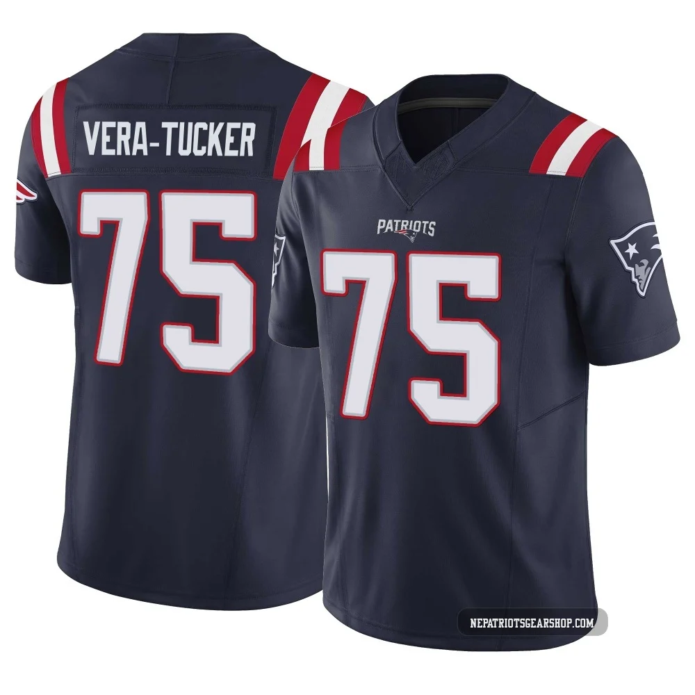 Alijah Vera-Tucker ＃75 New England Patriots Limited Vapor F.U.S.E. Jersey - Youth Navy