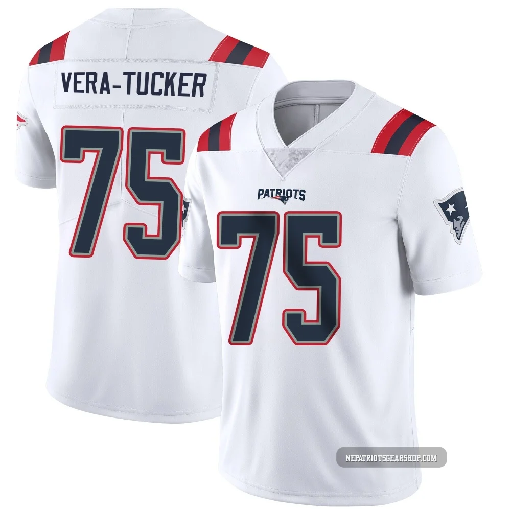 Alijah Vera-Tucker ＃75 New England Patriots Limited Vapor Untouchable Jersey - Youth White