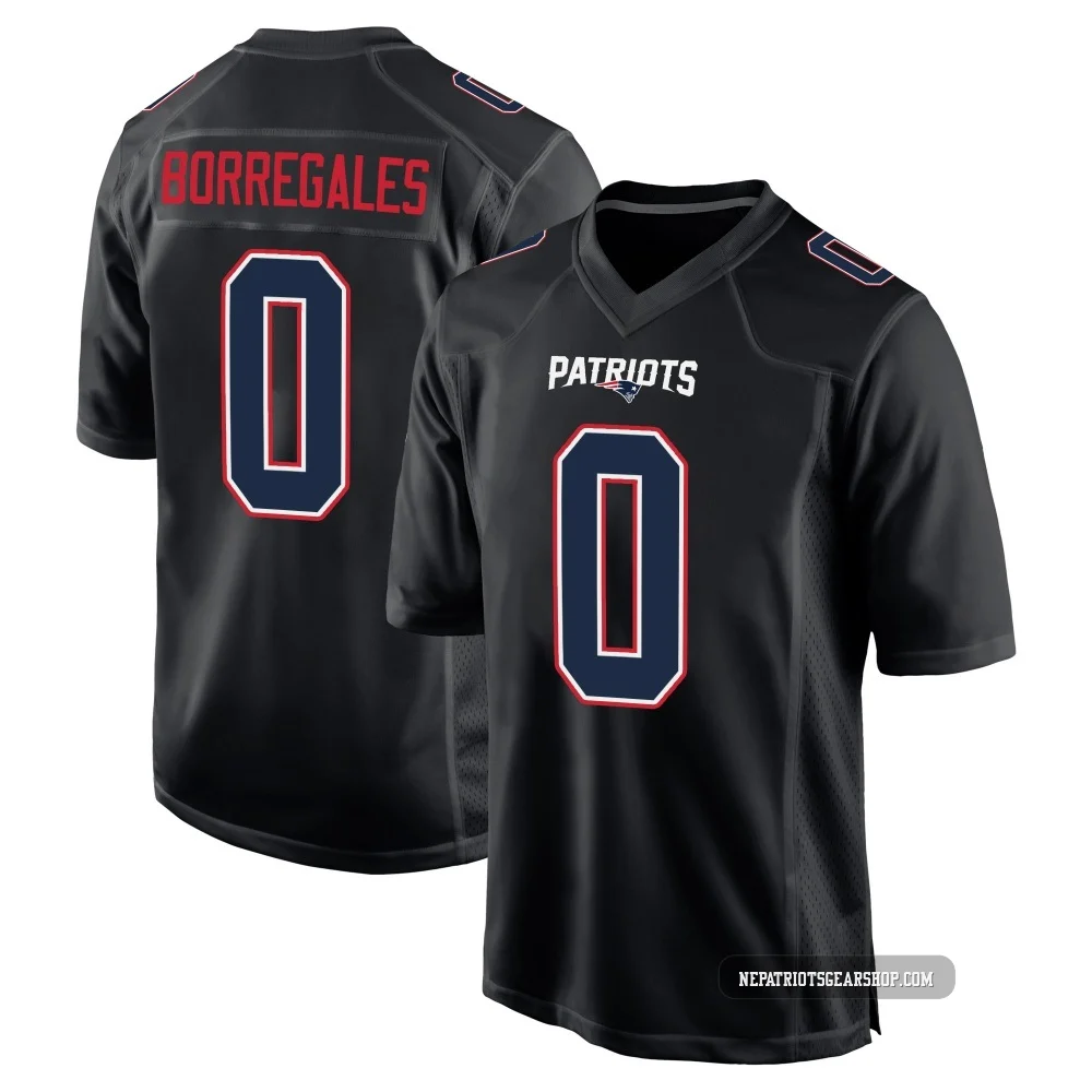 Andres Borregales ＃0 New England Patriots Game Carbon Fashion Jersey - Men's Black