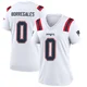 Andres Borregales ＃0 New England Patriots Game Jersey - Women's White