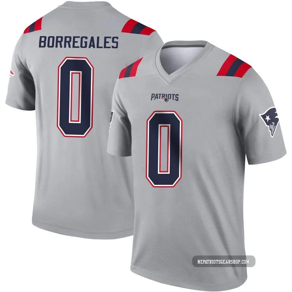 Andres Borregales ＃0 New England Patriots Legend Inverted Jersey - Men's Gray