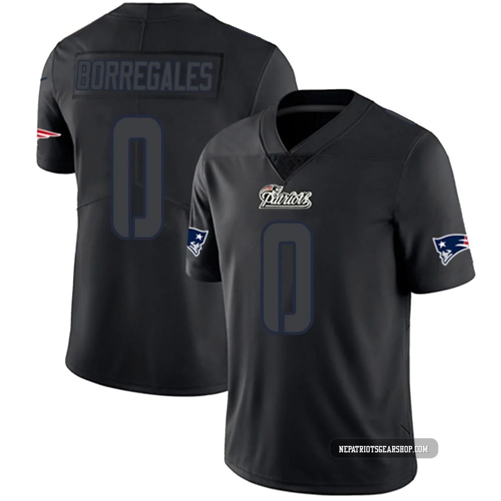 Andres Borregales ＃0 New England Patriots Limited Jersey - Youth Black Impact