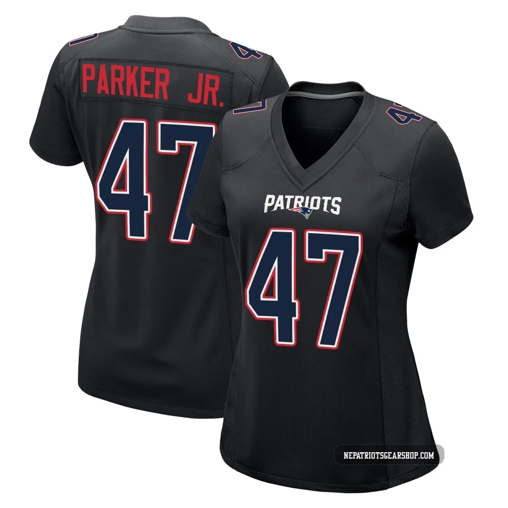 Andrew Parker Jr. ＃47 New England Patriots Game Carbon Fashion Jersey - Women's Black
