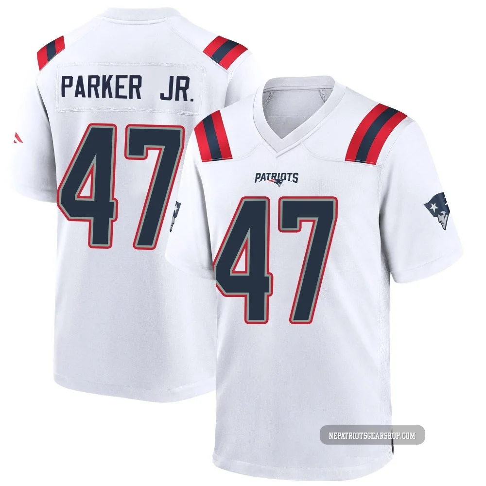Andrew Parker Jr. ＃47 New England Patriots Game Jersey - Men's White