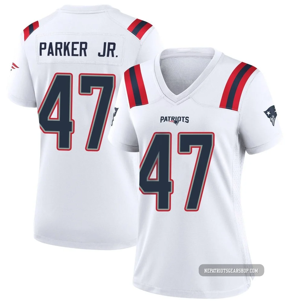 Andrew Parker Jr. ＃47 New England Patriots Game Jersey - Women's White
