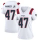Andrew Parker Jr. ＃47 New England Patriots Game Jersey - Women's White