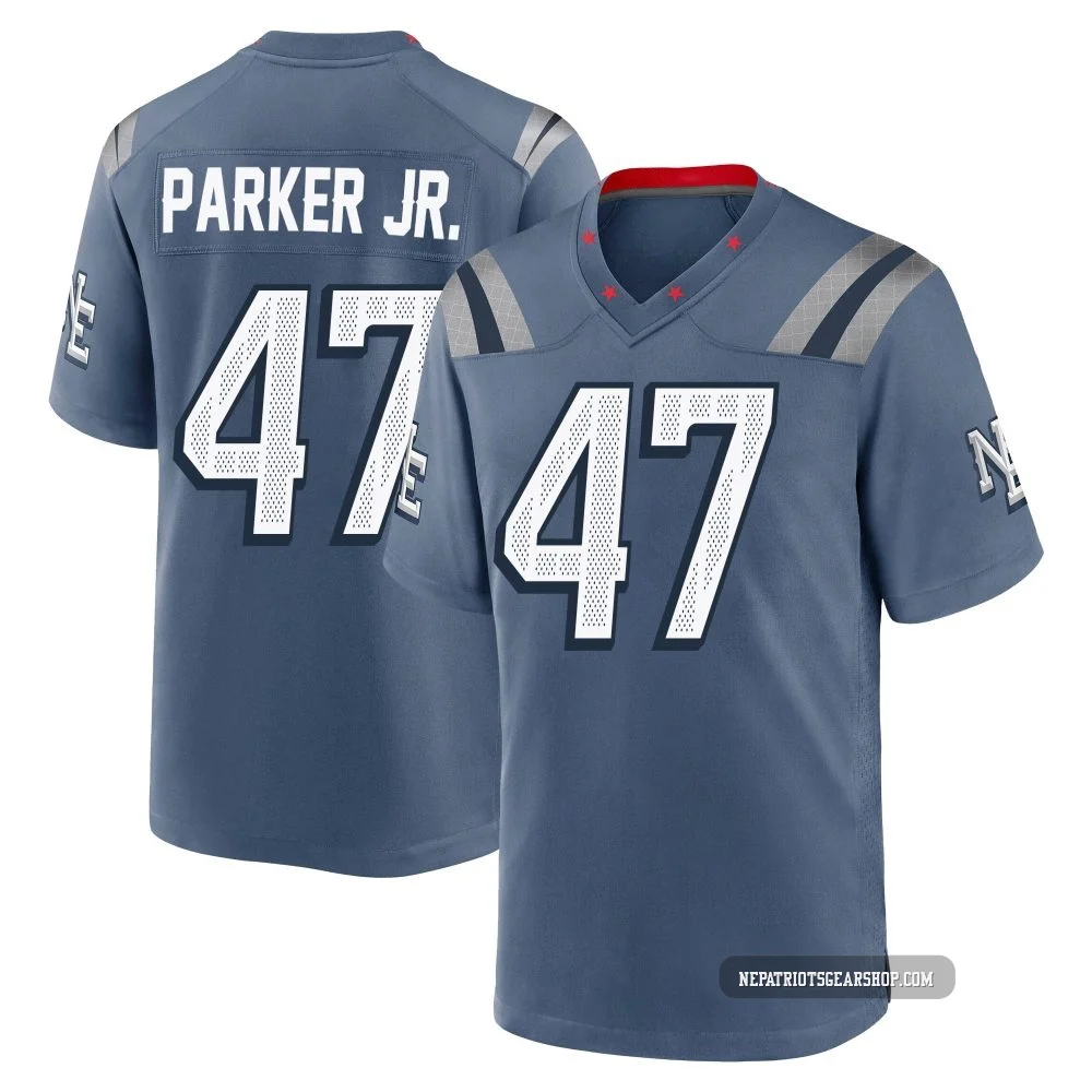 Andrew Parker Jr. ＃47 New England Patriots Game Storm 2025 Rivalries Collection Jersey - Youth Blue
