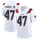 Andrew Parker Jr. ＃47 New England Patriots Game Super Bowl LX Patch Jersey - Men's White