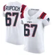 Andrew Rupcich ＃67 New England Patriots Elite Vapor Untouchable Super Bowl LX Patch Jersey - Men's White