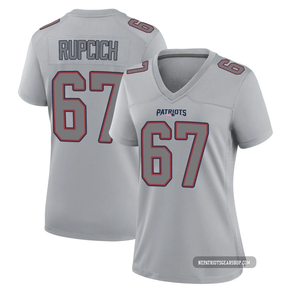 Andrew Rupcich ＃67 New England Patriots Game Silver Atmosphere Fashion Jersey - Women's