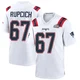 Andrew Rupcich ＃67 New England Patriots Game Super Bowl LX Patch Jersey - Youth White
