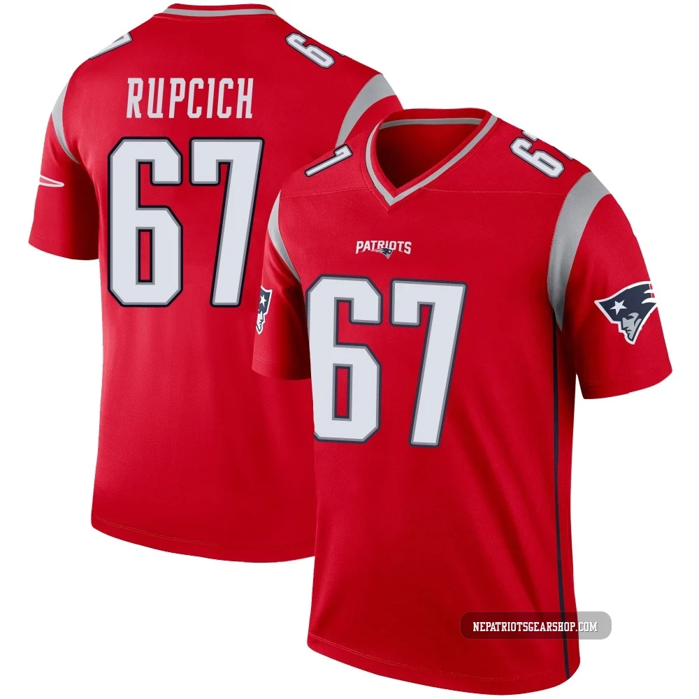 Andrew Rupcich ＃67 New England Patriots Legend Inverted Jersey - Youth Red