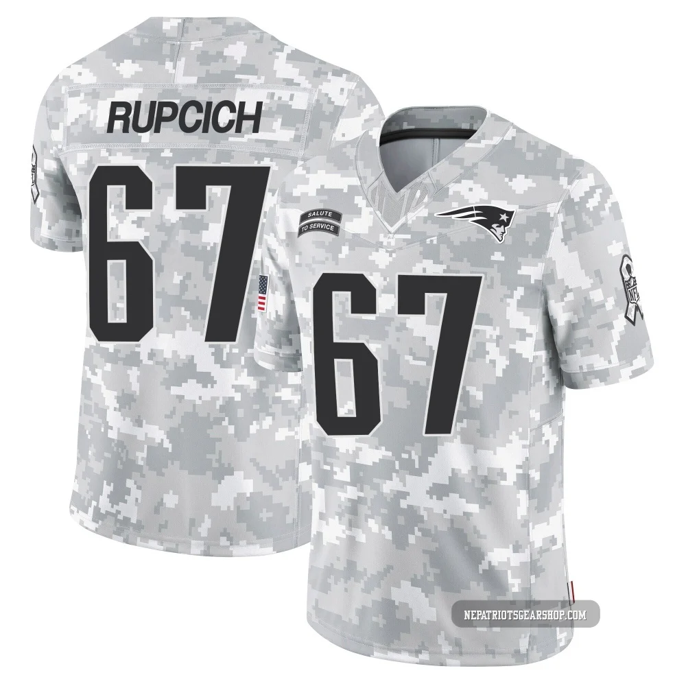 Andrew Rupcich ＃67 New England Patriots Limited 2024 Salute to Service Jersey - Men's Arctic Camo