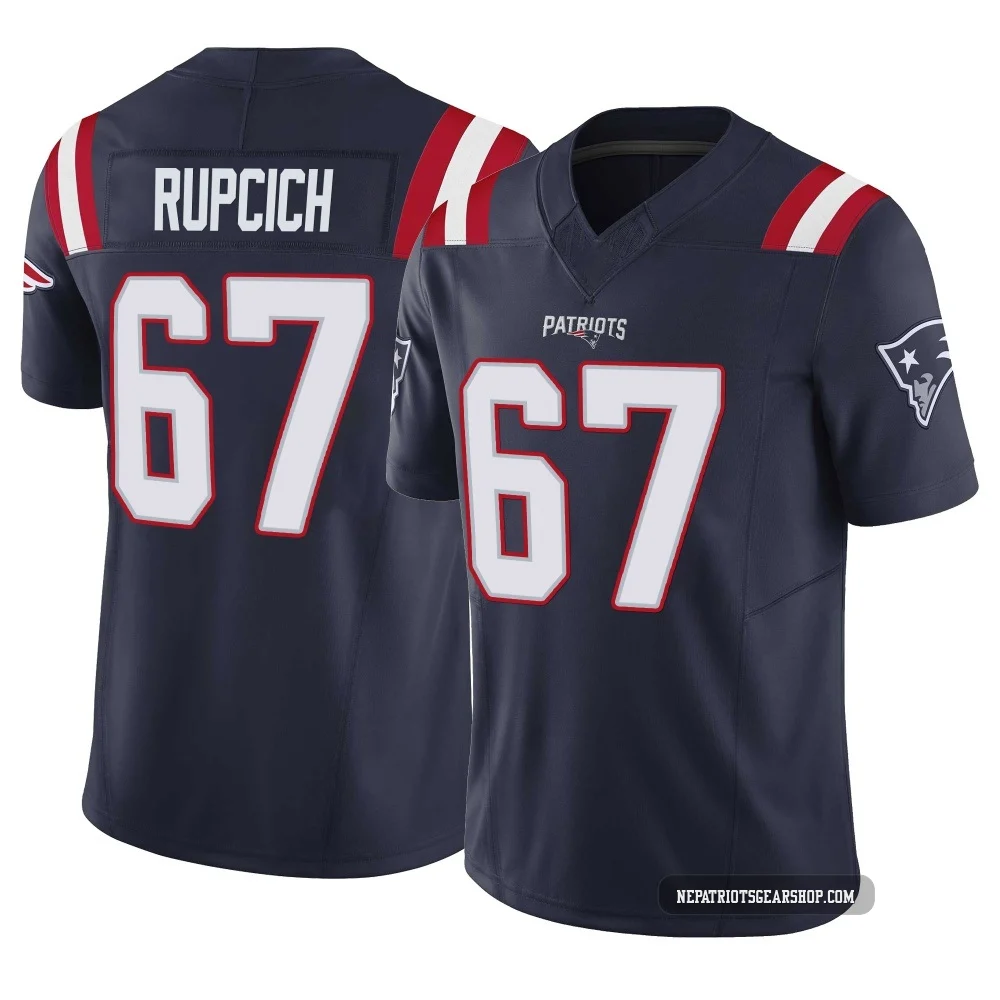 Andrew Rupcich ＃67 New England Patriots Limited Vapor F.U.S.E. Jersey - Men's Navy