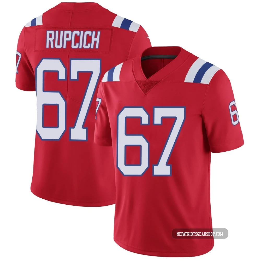 Andrew Rupcich ＃67 New England Patriots Limited Vapor Untouchable Alternate Jersey - Youth Red