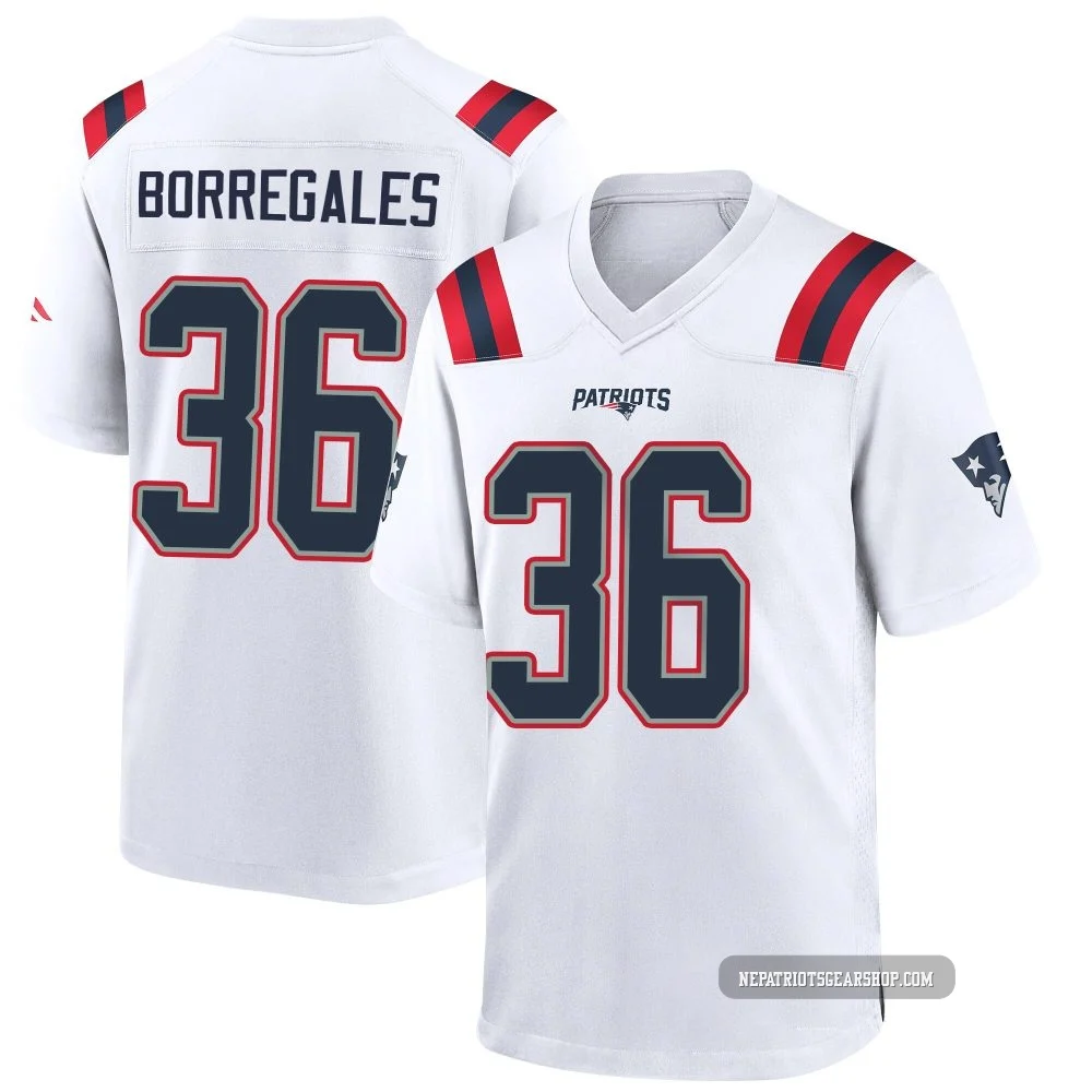 Andy Borregales ＃36 New England Patriots Game Jersey - Youth White
