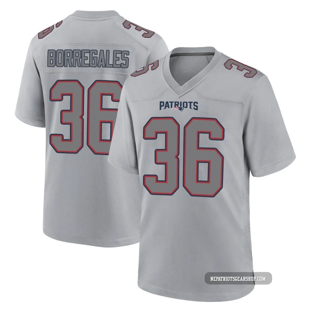 Andy Borregales ＃36 New England Patriots Game Silver Atmosphere Fashion Jersey - Youth