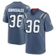 Andy Borregales ＃36 New England Patriots Game Storm 2025 Rivalries Collection Jersey - Youth Blue