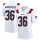 Andy Borregales ＃36 New England Patriots Game Super Bowl LX Patch Jersey - Youth White